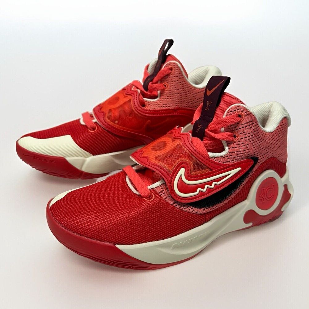 NIKE KD TREY 5 X RED/COCONUT MILK Size‎ 7.5 BASKETBALL SHOES SNEAKERS DD9538 601